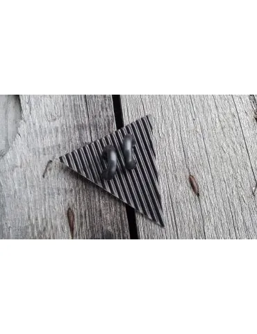 Giuno Damen Creole Ohrringe Ohrstecker schwarz 1,8 cm