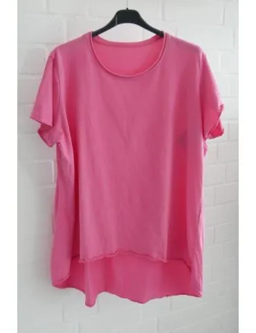 Damen Shirt A-Form kurzarm pink Baumwolle Onesize ca. 38 - 46 6036