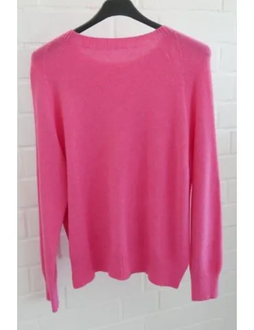 Damen Pullover pink Rundhals Raglan Ärmel mit Viskose Onesize 38 - 42