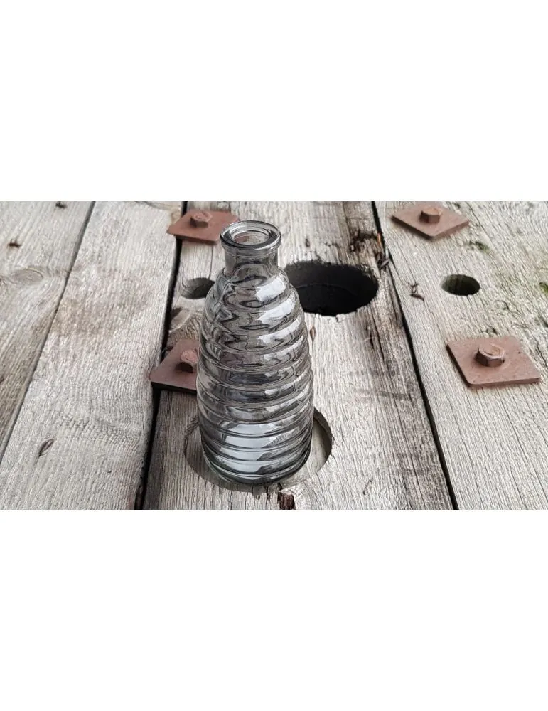 Glas Vase Blumenvase schwarz grau klar durchsichtig für Kerzenhalter