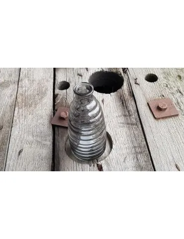 Glas Vase Blumenvase schwarz grau klar durchsichtig für Kerzenhalter