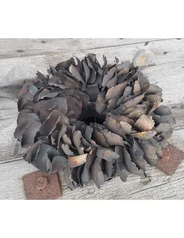 Dekokranz Schalen Kranz grau braun Natur Vintage Ø 26 cm