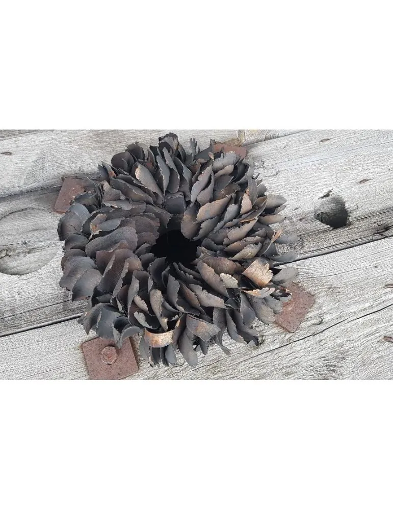 Dekokranz Schalen Kranz grau braun Natur Vintage Ø 26 cm