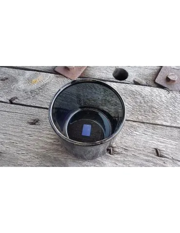 Teelicht Glas Kerze schwarz black Tablett Deko