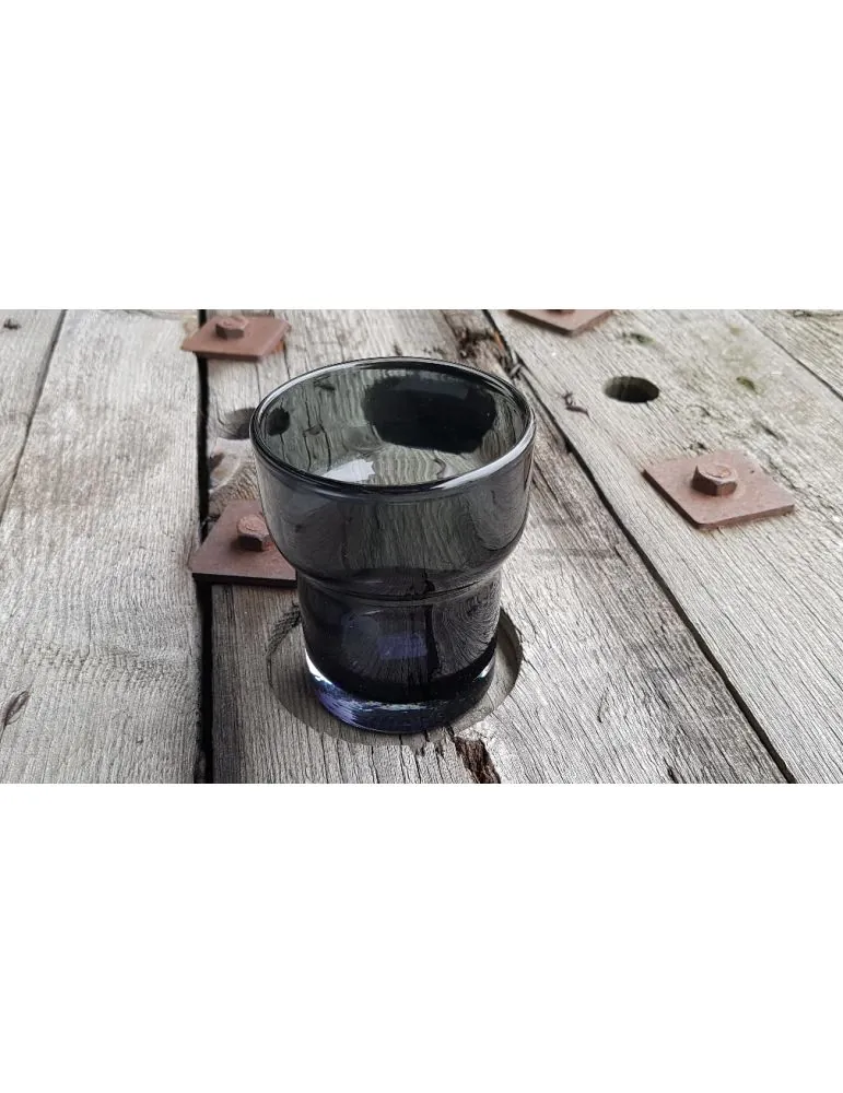 Teelicht Glas Kerze Trinkglas schwarz black Tablett Deko