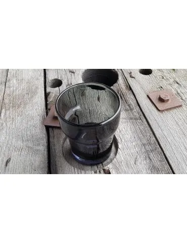 Teelicht Glas Kerze Trinkglas schwarz black Tablett Deko