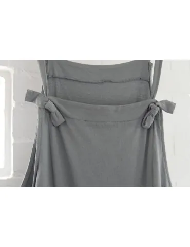 Bequeme Sportliche Sweatshirt Latzhose Damen Hose grau grey mit Baumwolle Onesize 38 - 42