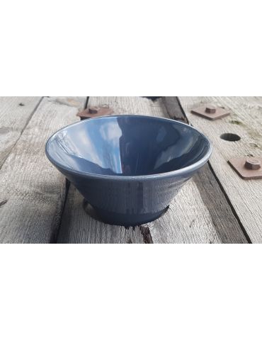 Keramik Müslischale Schale Bowl anthrazit grau Muster