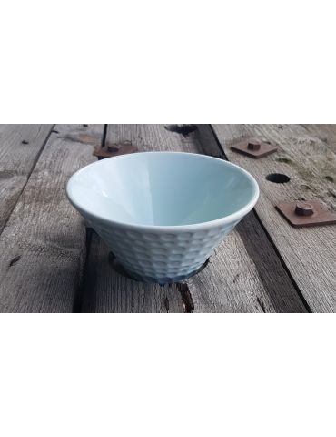 Keramik Müslischale Schale Bowl mint grün Muster Punkte
