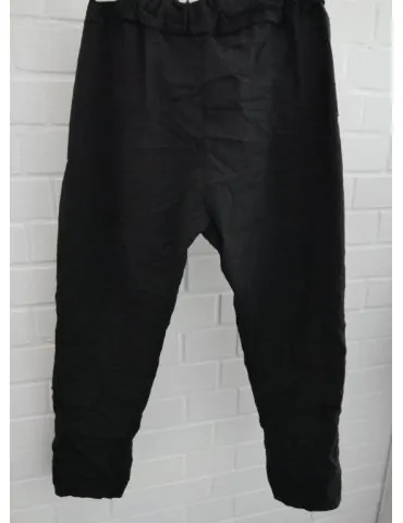 Oversize bequeme Damen Hose schwarz black Plussize Gr. XXL 42 44 93630