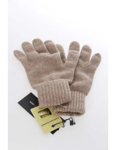 Zwillingsherz Handschuhe Fingerhandschuhe Classic sand beige uni mit Kaschmir