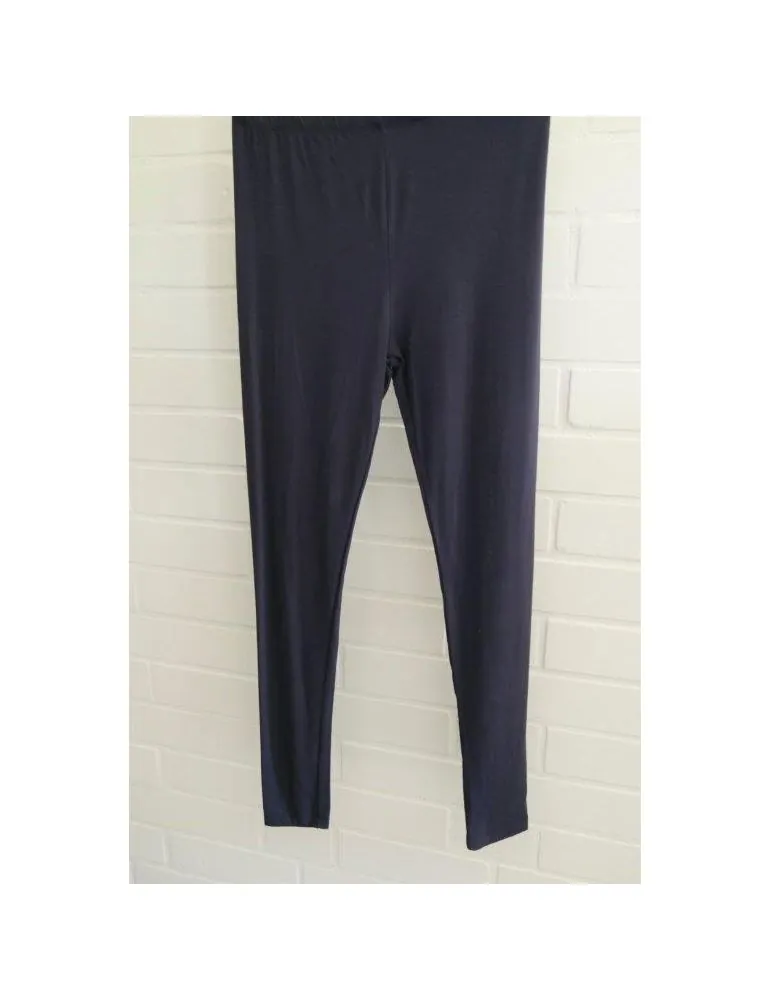 Bequeme Damen Leggings dunkelblau marine mit Viskose 22042
