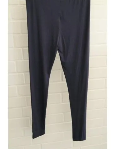 Bequeme Damen Leggings dunkelblau marine mit Viskose 22042
