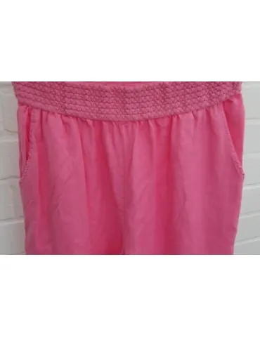 Leichte Damen Marlene Palazzo Hose hellpink pink uni Lyocell Onesize 38 40 80034