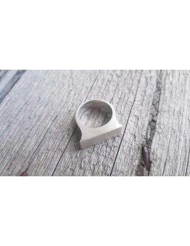 Ring Damenring Fingerring Echtes Silber matt eckig Gr. 54 YZ143