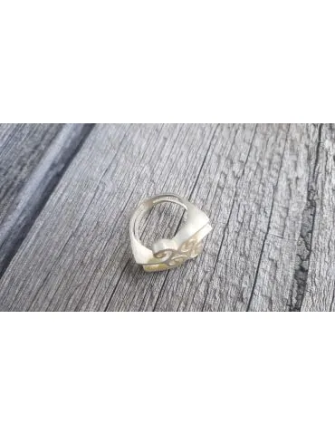 Ring Damenring Fingerring Echtes Silber matt Schnecken Gr. 55 23427