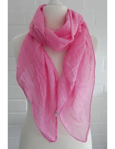 Schal Tuch Loop Made in Italy Seide Baumwolle hellpink pink uni S 30