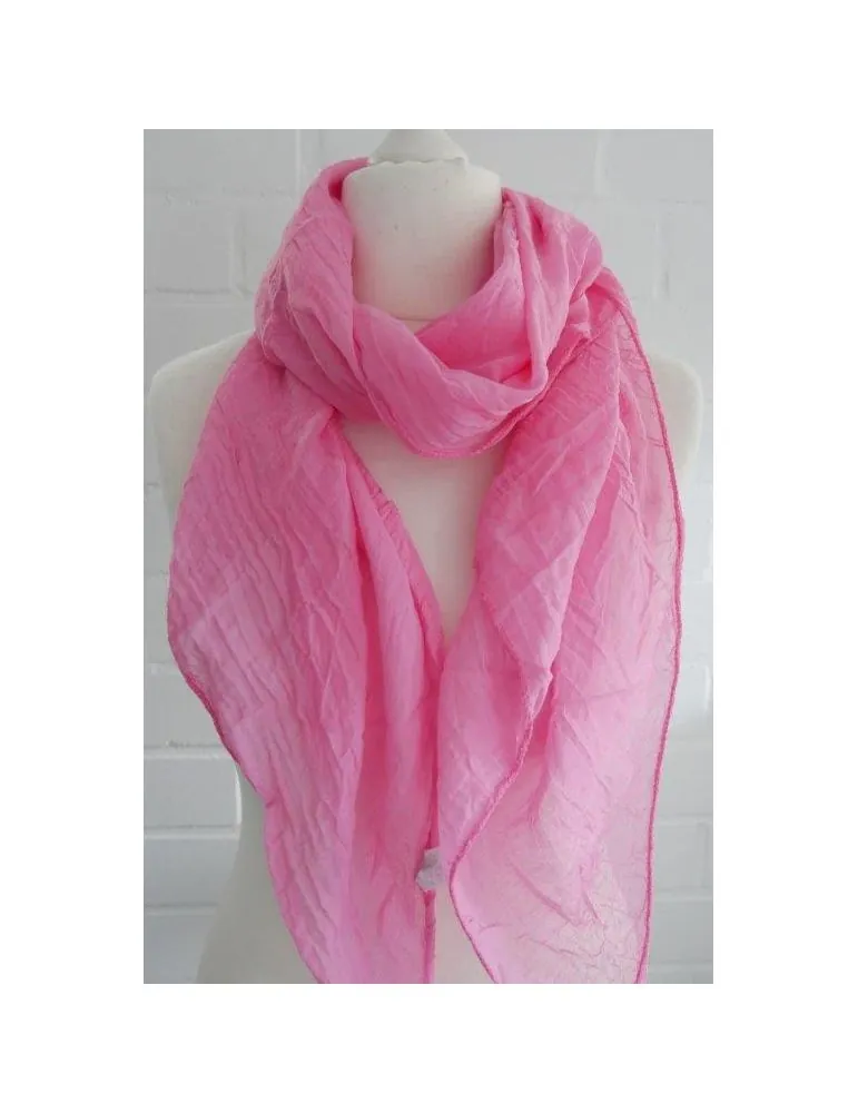 Schal Tuch Loop Made in Italy Seide Baumwolle hellpink pink uni