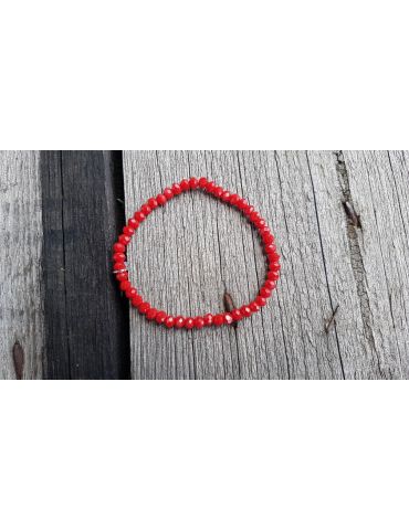 Armband Kristallarmband Perlen klein rot red Glitzer Schimmer elastisch