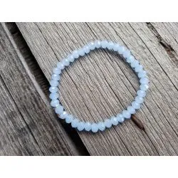 Bijoux Armband Kristallarmband Perlen hellblau groß Glitzer Schimmer elastisch