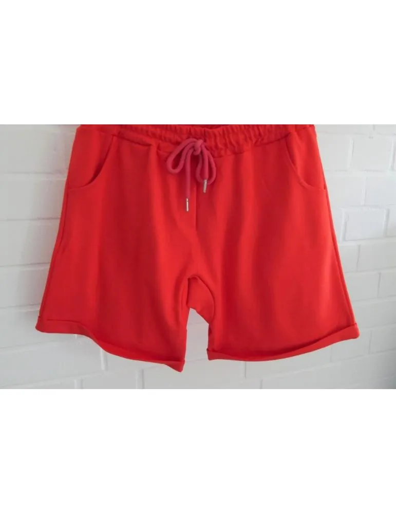 ESViViD Damen Shorts Kurze Hose orange mit Viskose 7506