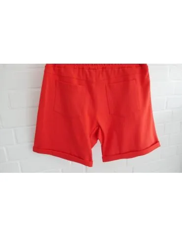 ESViViD Damen Shorts Kurze Hose orange mit Viskose 7506