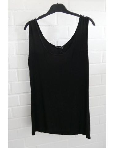 Xuna Damen Basic Top Shirt schwarz black weiter mit Viskose Onesize 38 - 44 0650