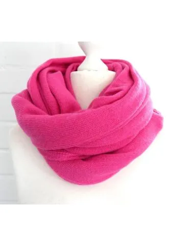 XXL Schal Tuch Stola Poncho mit Wolle und Kaschmir pink uni