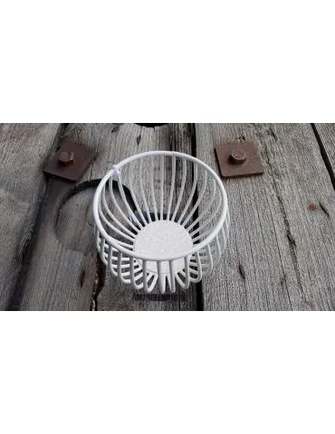 Teelicht Kerze Metall weiß white Rund