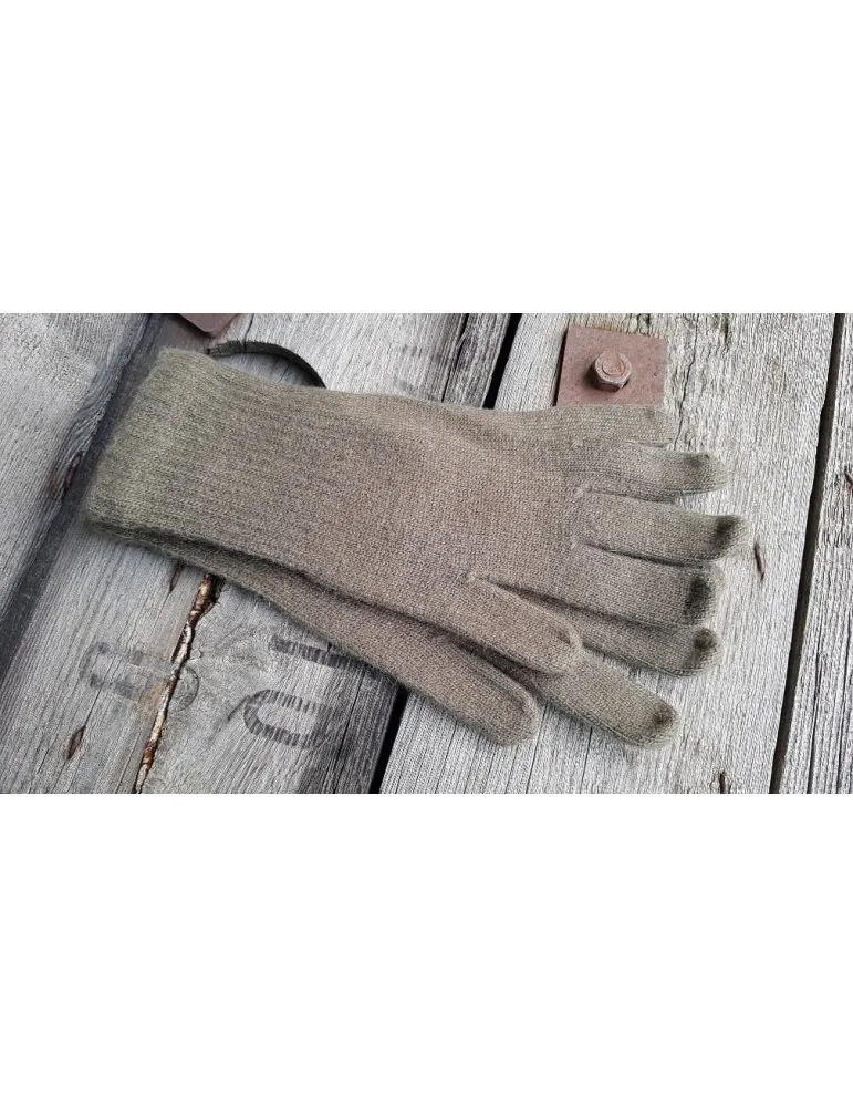 Damen Handschuhe Fingerhandschuhe oliv grün khaki Viskose Kaschmir HS 100
