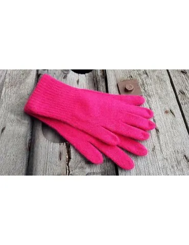 Damen Handschuhe Fingerhandschuhe pink Viskose Kaschmir HS 100