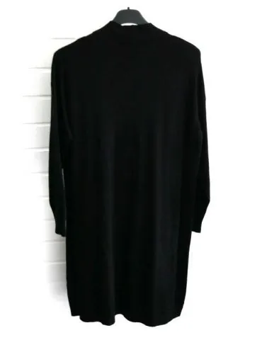 Damen Basic Strick Jacke schwarz black uni mit Viskose Onesize 38 - 42 M8103