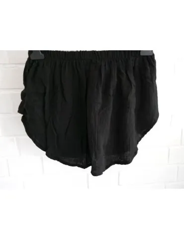 Täuscher Damen Blusenverlängerung schwarz uni Musselin Onesize 36 - 42