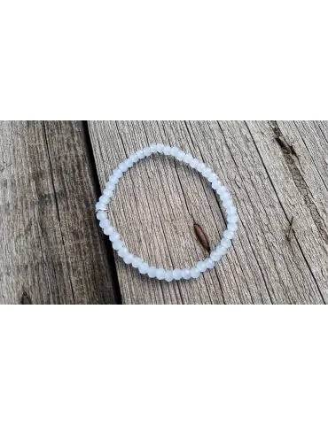 Armband Kristallarmband Perlen klein hellblau weiß Glitzer Schimmer elastisch