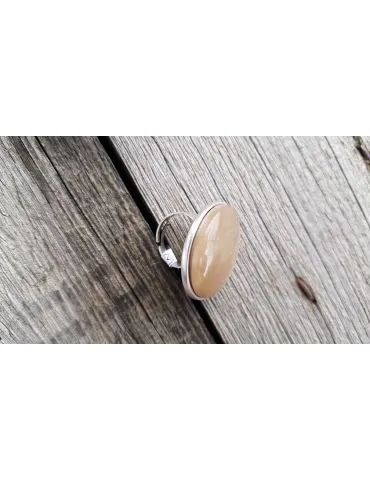 Bijoux Ring Damenring Metall Kunststoff taupe bunt altsilber rund verstellbar