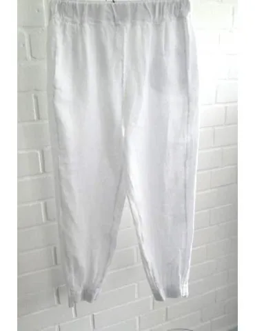 Xuna Damen 100% Leinen Hose weiß white Onesize 36 38 2010