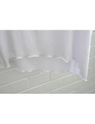 Damen Shirt kurzarm weiß white mit Viskose Wellen Onesize 36 - 40 8420V