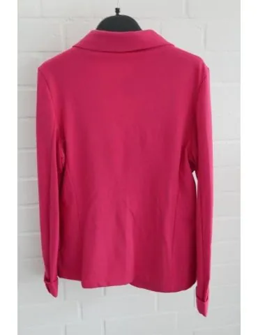ESViViD Bequemer Sportlicher Jersey Blazer tailliert fuchsia uni mit Viskose 9800