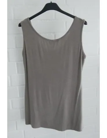 Xuna Damen Basic Top Shirt taupe schlamm weiter mit Viskose Onesize 38 - 44 0650