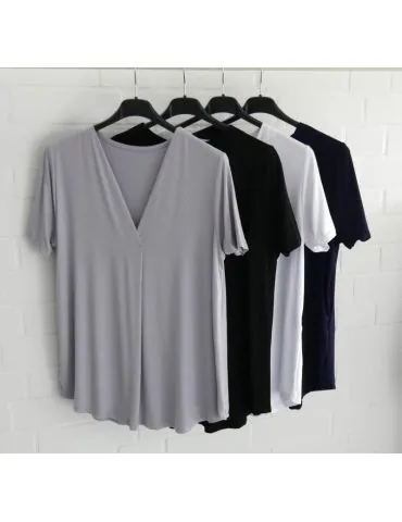 Schickes Damen Kurzarm Shirt dunkelblau marine...