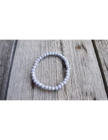 Armband Kristallarmband Perlen grau groß Glitzer Schimmer elastisch