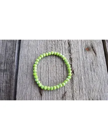Armband Kristallarmband Perlen grün groß Glitzer Schimmer elastisch