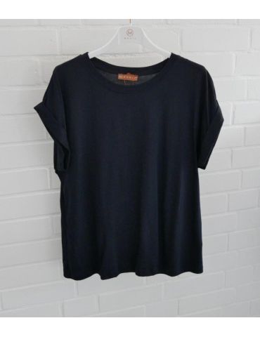 Schickes Damen Shirt kurzarm schwarz black Baumwolle Modal Onesize 38 - 42 J1182