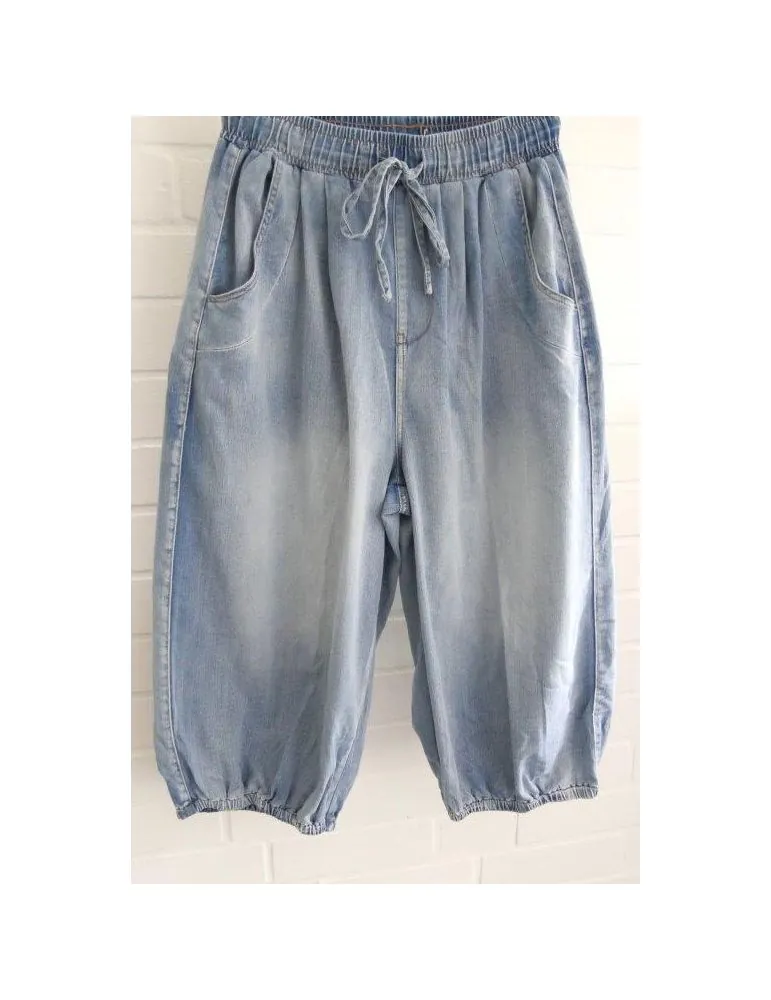 S Woman Coole Baggy Pumphose Jeans Hose blau verwaschen H8130