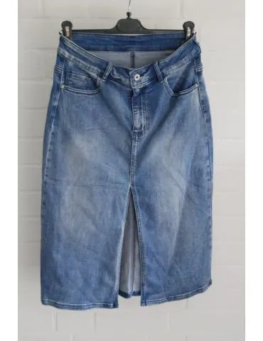 Melly & Co Jeans Rock blau verwaschen mit Baumwolle MC 7307