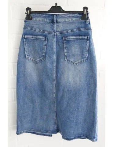 Melly & Co Jeans Rock blau verwaschen mit Baumwolle MC 7307