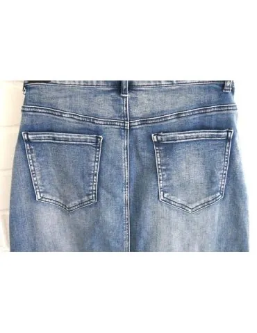 Melly & Co Jeans Rock blau verwaschen mit Baumwolle MC 7307