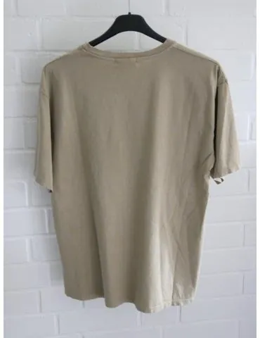 Damen kurzarm Shirt "LOVE" beige creme braun schwarz Leo Baumwolle Onesize ca. 38 - 42 G6030