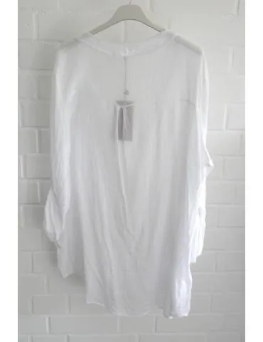 Leichte Damen Bluse langarm durchsichtig weiß...