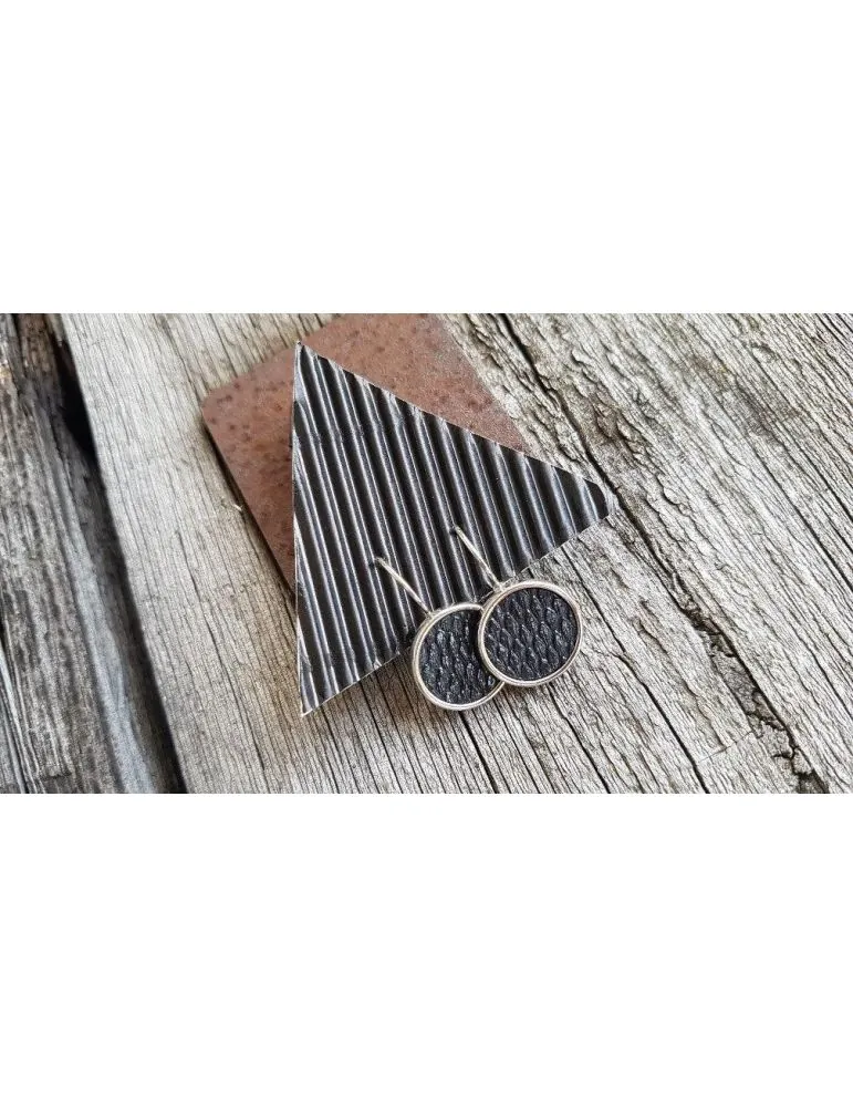 Damen Modeschmuck Ohrhänger silberfarben schwarz Metall Kunststoff 8042860